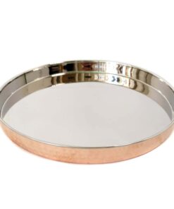 BANDEJA DE COBRE INTERIOR NIQUELADO