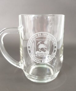 SHOPERO DE VIDRIO  600 CC. CON LOGO GRABADO LASER