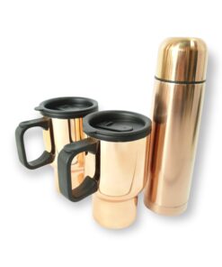 SET DE TERMO Y DOS MUG COBRIZADOS