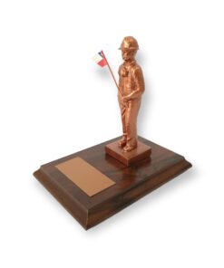 Alternative view of MINERO DE RESINA BASE MADERA, PLACA GRABADA