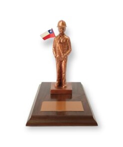 MINERO DE RESINA BASE MADERA, PLACA GRABADA