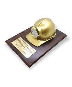 Alternative view of RELOJ CASCO MINERO DE RESINA EN BASE DE MADERA