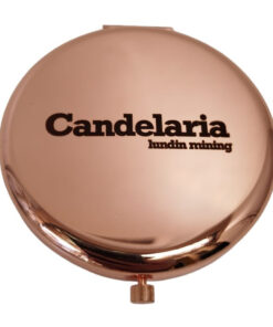 ESPEJO DE CARTERA COBRIZADO, LOGO GRABADO LASER