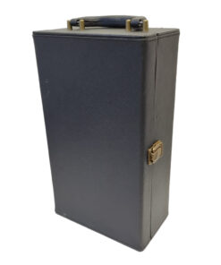 CAJA DE VINO SIMIL CUERO, PARA DOS BOTELLAS CON TRES HERRAMIENTAS