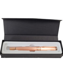 BOLIGRAFO COBRE TINTA AZUL, CON ESTUCHE NEGRO CIERRE IMANTADO