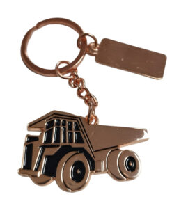LLAVERO CAMIÓN MINERO DE COBRE CON MINI PLACA GRABADA