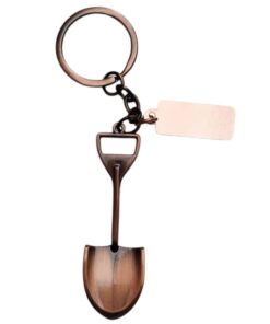 LLAVERO PALA MINERA CON MINI PLACA GRABADA LÁSER