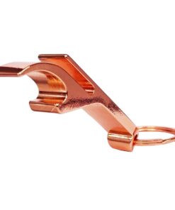 LLAVERO DESTAPADOR COBRIZADO CON MINI PLACA GRABADA