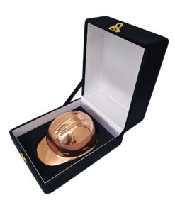 Alternative view of CASCO MINERO DE COBRE PULIDO EN CAJA AZUL CON PLACA GRABADA- REGALO EJECUTIVO PREMIUM