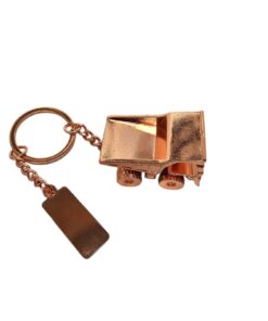 llavero camion minero 3d cobrizado vista desde arriba