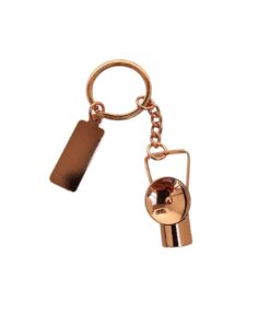 detalle llavero lampara de carburo cobrizada frontal